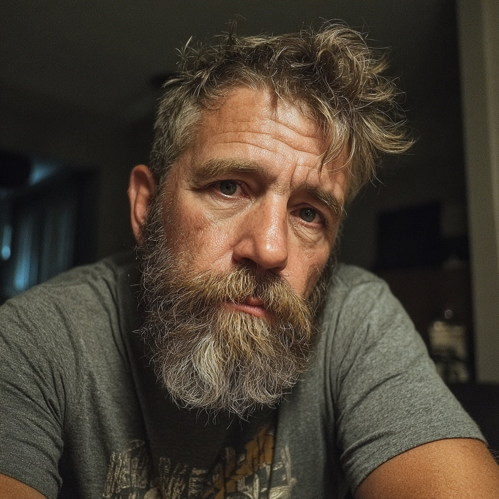middle aged man with beard selfie