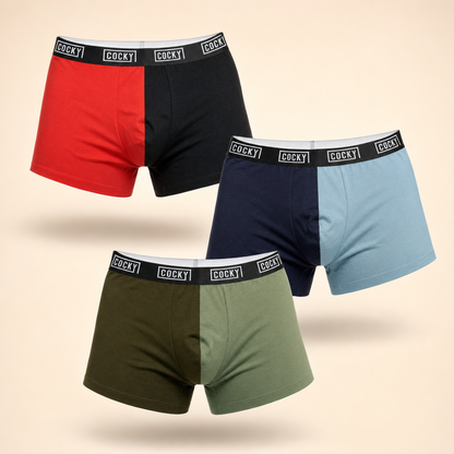 Cocky 50/50 Cotton Trunks - 3-Pack